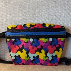 Walt Disney World Parks Rainbow Mickey Mouse Fanny Pack Adjusted Belt Bag